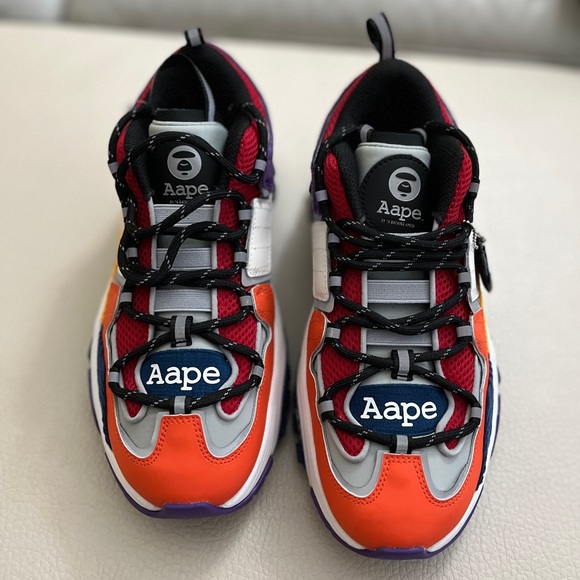 NWT - AAPE by A Bathing Ape (BAPE) Chunky Sneakers - Men Size 7/Women Size 9 - Picture 2 of 11